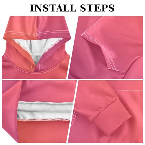 GAIGEO Pink Yellow Gradient Ombré Kids & Toddler Sweatshirt, Soccer Sweatshirts Kids Hoodie, Kids' Athletic Hoodies Size 4T3