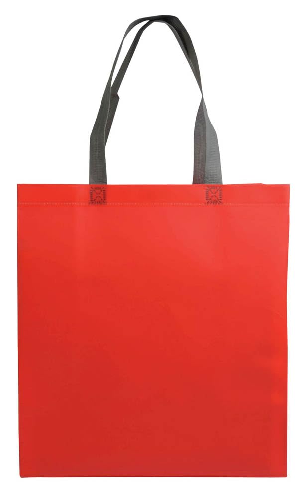 Generico 50 (cinquanta) pezzi Shopper 26 x 32 x 9 CM (manici : 2,5 x 50 cm) - 7 LT con soffietto in TNT laminato 100 g/m2 termosaldato, manici corti