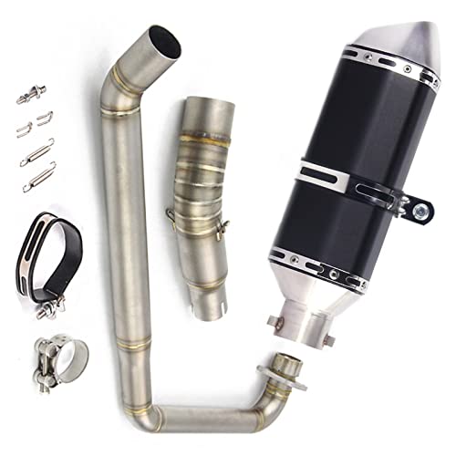Escape completo para Honda CBF125 y CBF150 con silenciador y tubo delantero en color rojo