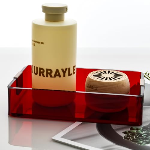 AIMOLLY Metal-Glided Acrylic Catchall Tray – Stylish Desktop & Entryway