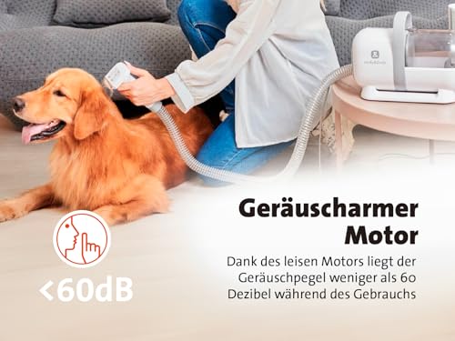 Molly&Cody SAMSON 7-in-1 Fell-Schermaschinen-Set mit Tierhaar-Absaugung für Hund & Katze (6 Aufsätze, effektive & lautstärkereduzierte Saugkraft zur 99% Aufnahme der Tierhaare, kontaktlose Entleerung) – Bild 4