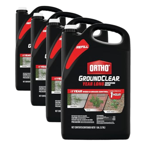 Image of Ortho GroundClear Year Long Vegetation Killer Refill - Kills Weeds and Grasses, Prevents Unwanted Weeds and Grasses for Up to 1 Year, 1 gal. (Pack of 4)