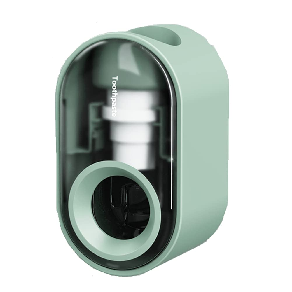 sunroot Automatic Toothpaste Squeezer Set, Electric Ultraviolet Disinfection Toothbrush, Wall-Mounted Non-Punch Green