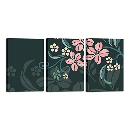 Art floral sur toile pour habiller un mur vide de salon moderne