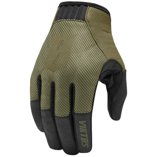 VIKTOS Men's Leo Duty Durable Touchscreen-Compatible Shooting Gloves with Reinforced Thumb Valley & Adjustable Wrist Closure, Ranger, X-Small