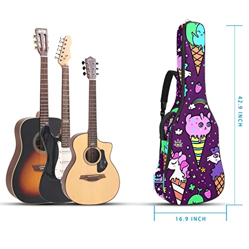 Housse de guitare en tissu Oxford imperméable avec bandoulière réglable Motif licorne Crème glacée - Les Beatles, Paul McCartney, John Lennon, RIngo Starr, George Harrison Housse de guitare en tissu Oxford imperméable avec bandoulière réglable Motif licorne Crème glacée – Image 6