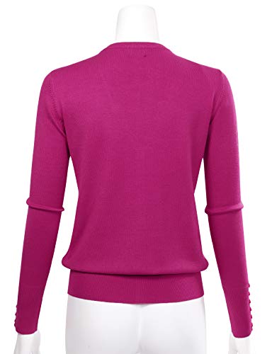 Image of Allsense Women's Long-Sleeve V-Neck Cardigan Sweater | Button Down, Lightweight Soft Knit