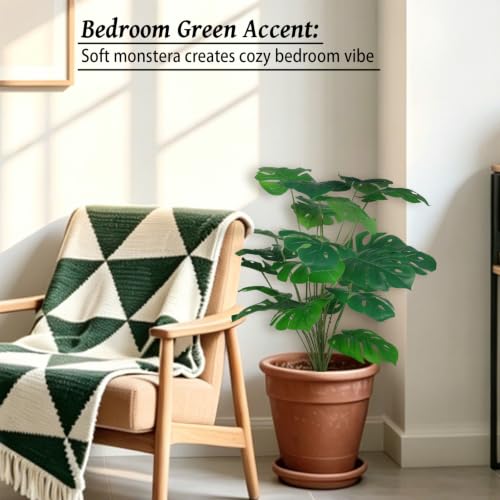 SZC&MFZ Fake Plants Tall,Artificial Monstera Plants of Palm Tree for Indoor - image 6