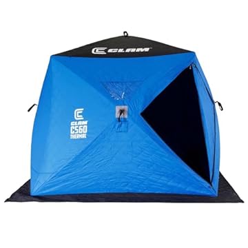 clam ice fishing shelters