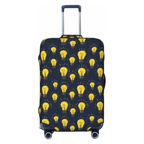 Luggage Cover - Navy Blue Yellow Lights Print Travel Suitcase Covers For Luggage, High Elasticity Suit Case Cover Protector Fits 18-32 Inch