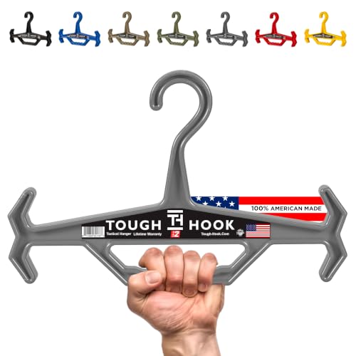 Tough Hook Original Heavy Duty Hanger, USA-Made, Police & Scuba BCD, 1 Gray
