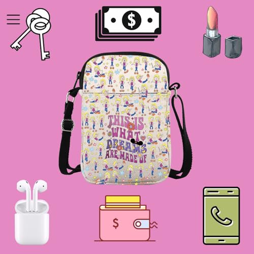 TSOTMO Emotions Gift Cartoon Lover Merchandise This Is What Dreams Are Made Of Crossbody Bag Gift for Vacation Cartoon Fans3