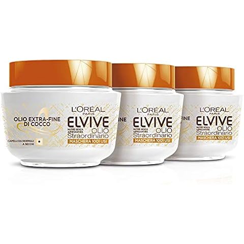 L 'Oréal Paris Máscara Nutriente Elvive Aceite excepcional aceite Fine de coco para cabello para normal a cubos Cover