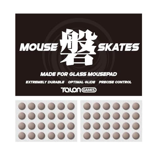 TALONGAMES 48 Dot Mouse Skates Universal for Glass Mousepads, 6mm, High...