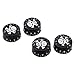 Healifty 4 PZ Chitarra Manopole Velocità Volume Tone Control Manopole Skull Pattern per Chitarra Elettrica Parti di ricambio (Nero Bianco)