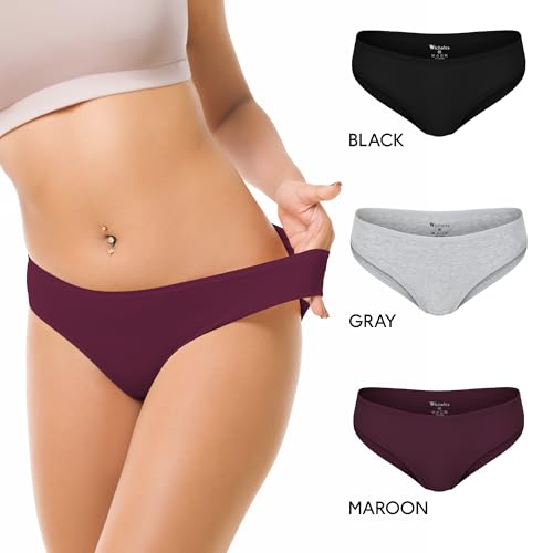 Image of Women's Cotton Bikini Panties Underwear for Women Comfort 3 Pack | Cotton Panties, No Show, Breathbale, Comfort Fit, Multipack