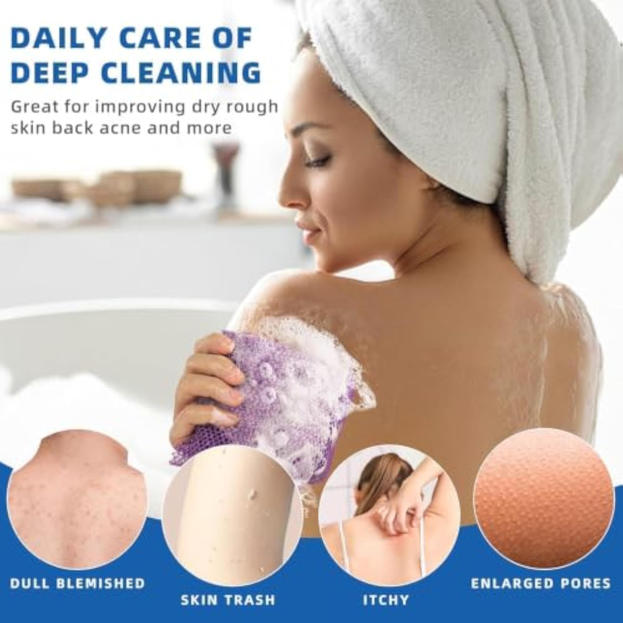 African Net Sponge Cloth for Exfoliating Body Scrubbing