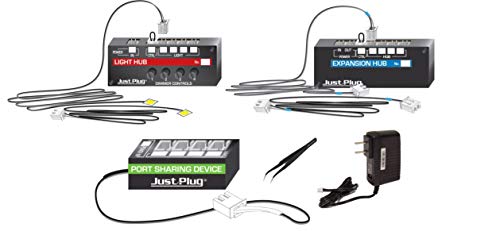 Woodland Scenics Just Plug Lighting System Light Hub Expansion Hub Port Sharing Device and Power Supply with MYD Tweezers