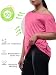 URBAN BUCK Womens Neon Off Shoulder Top Casual High Visibility Short Sleeve Kubrah Sexy Slouchy Pink Summer Flowy Boat Neck T Shirt (M)