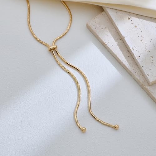 gold silver necklace for women y chain adjustable gold long necklaces fashion dainty jewelry
