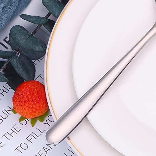 Mafier 2 Pieces Ladle Stainless Steel Silver Soup Spoons 7.8 Inch Small Ladle For Sauce Gravy Ladle For Gravy Boat Serving Spoons Dishwasher Safe Metal Ladles For Cooking #TOP4