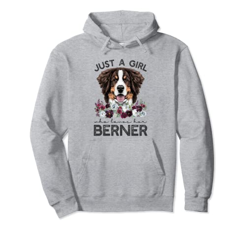 Cane da montagna bernese regalo Just A Girl Who Loves Her Berner Felpa con Cappuccio