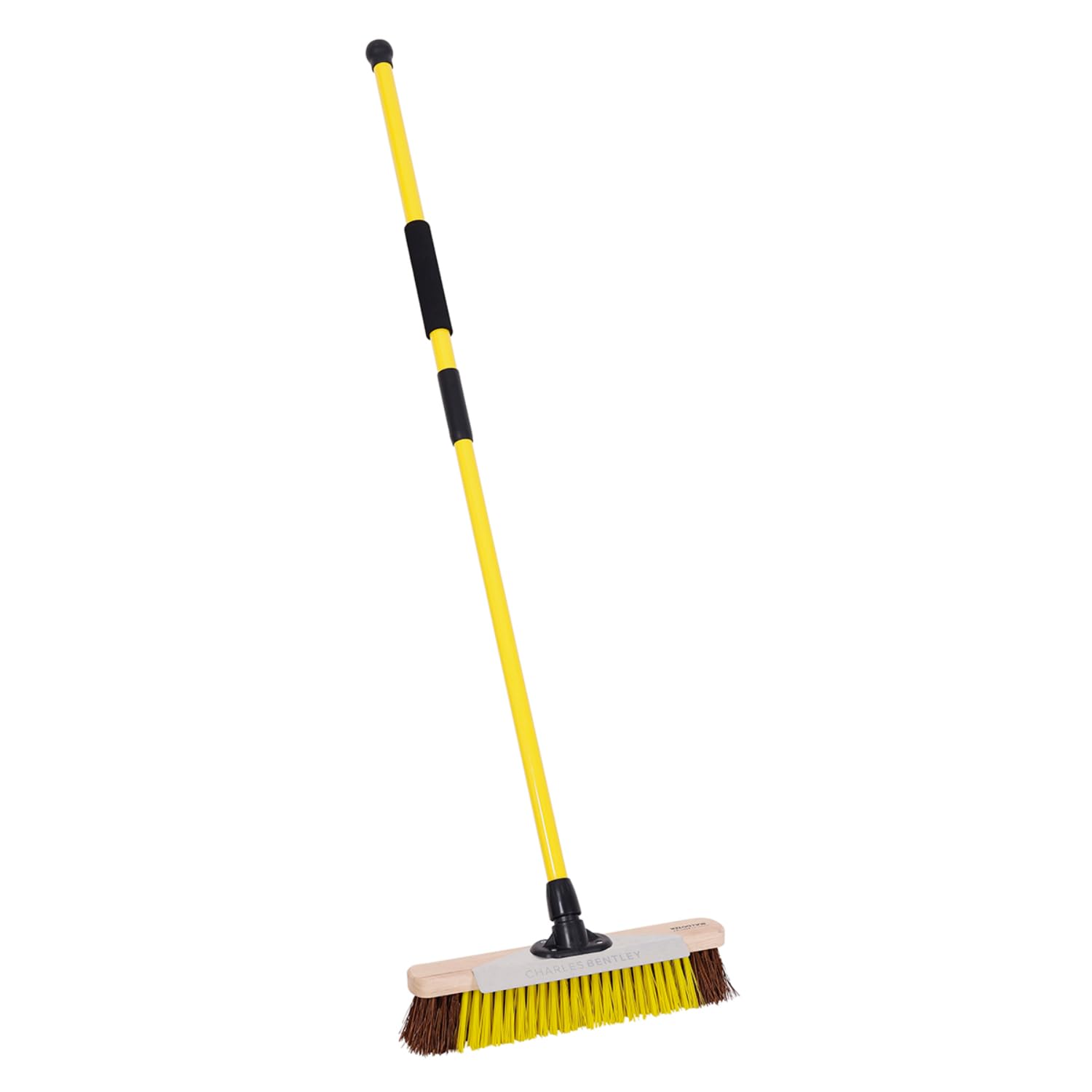 CHARLES BENTLEY BULLDOZER PRO 15.7" Utility Broom Scraper Bassine & Recycled PET Bristles Telescopic Handle Assembled in Britain Outdoor Cleaning Garden Patio Driveway 39.5x9.5x132cm