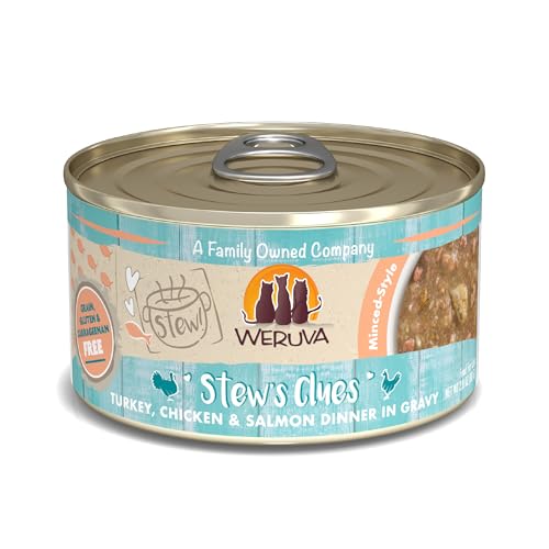 Ragoût de dinde poulet saumon pour chat difficile Weruva - 9