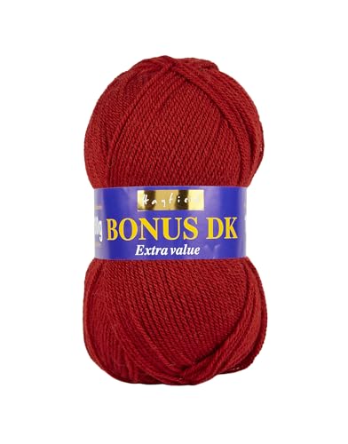 Sirdar Hayfield Bonus DK - Gomitolo doppio per lavoro a maglia, 100 g, colore: scarlatto (556)