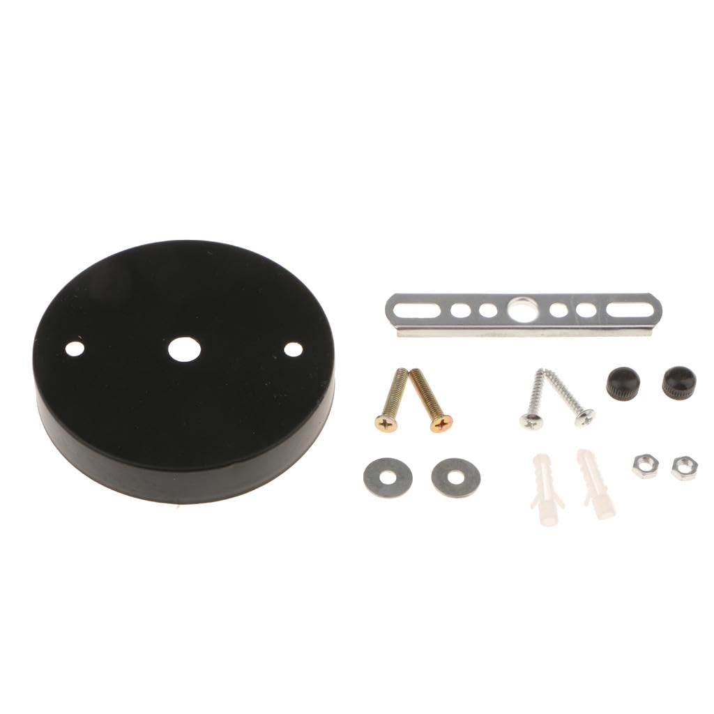 Ceiling Plate Straight Edge Base Pendant Light Accessories Black-image-31