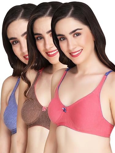 Image of Women Melange Fabric Everyday Non Padded Bra for Women
