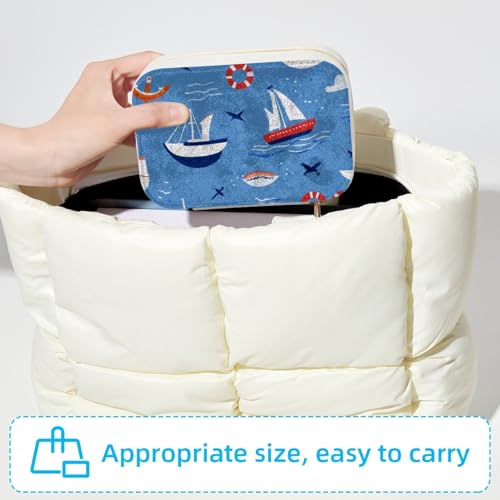 Rangement bijoux voyage bleu compact pour bagues et colliers - 6