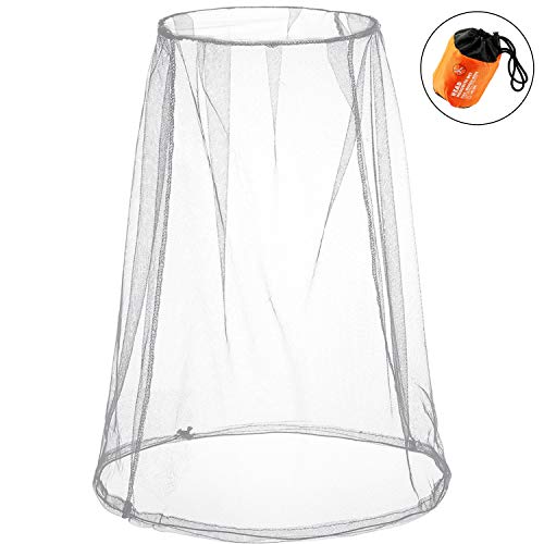 SATINIOR Malla Facial de Cabeza Cubierta de Cabeza Sombrero de Mosquitera para Amantes al Aire Libre Proteger de Mosquitos y Otras Moscas, Gris