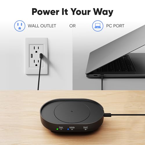 Image of Undetectable Mouse Mover Jiggler, Adjustable Activity, Optional Shut-Off Timer, Random Movement Engine, No Software, Quiet & Undetectable Operation, USA Company (Single Disc)