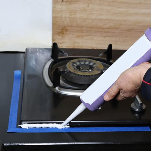 Image of Bates- Caulking Gun, 10:1 Thrust Ratio, Lavender, No Drip Sealant Gun | Silicone Application Tool for Home Repair Bathroom Kitchen Sealing Work
