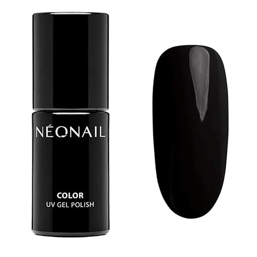 NÉONAIL UV Nagellack 7,2 ml - Schwarz - Pure Black - NÉONAIL Farben - UV Lack - Gel Nägel - Nageldesign - Pure Black - 7.2 ml (1er Pack)