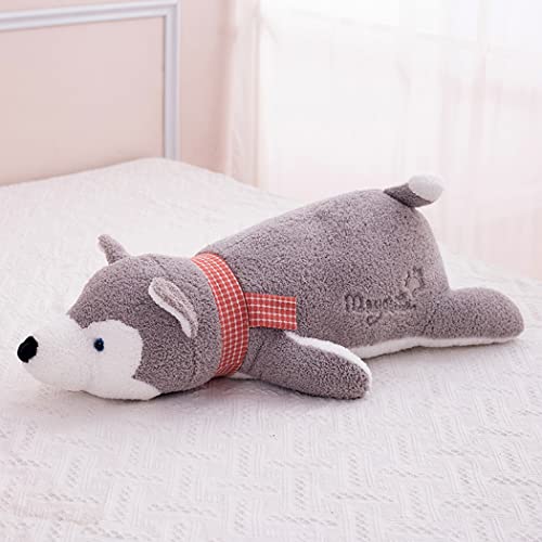 yousyu ふわふわ動物の抱き枕 ハスキー ぞうさん 可愛い兎ちゃん しろくま抱きまくら パンダ 昼寝枕 ねむねむ抱き枕 80cm (ハスキー)
