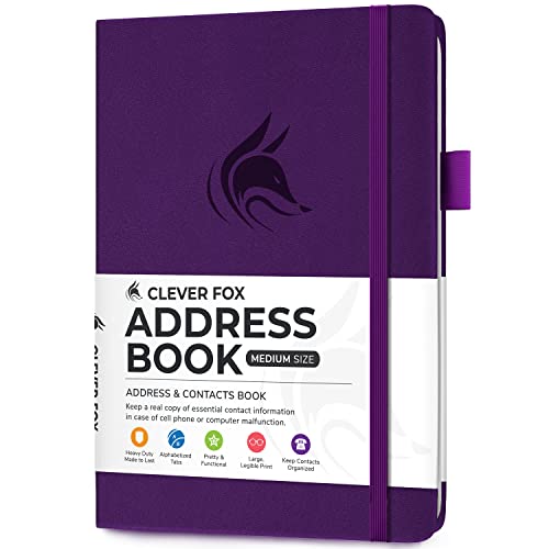 Carnet d'adresses violet Clever Fox : fini les pannes, gardez vos contacts