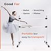 Ballet Barre Portable for Home - Adjustable & Portable Premium 4ft Double Ballet Barre, Bar for Stretch, Pilates, Dance, Fitness, Booty or Active Workouts, Made of Aluminium Light Weight, Gray