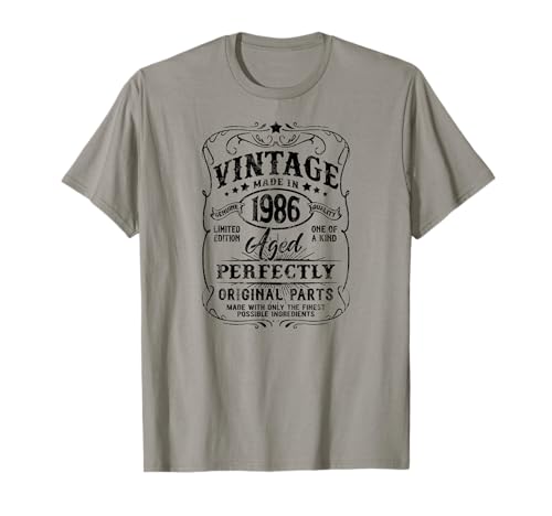 Vintage Born In 1986 Classic Original 39th Birthday T-Shirt