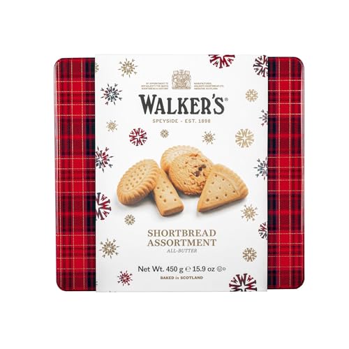Walker’s Shortbread Cookies in Christmas Cookie Tin, 15.9 oz, Includes 27 Assorted Christmas Cookies