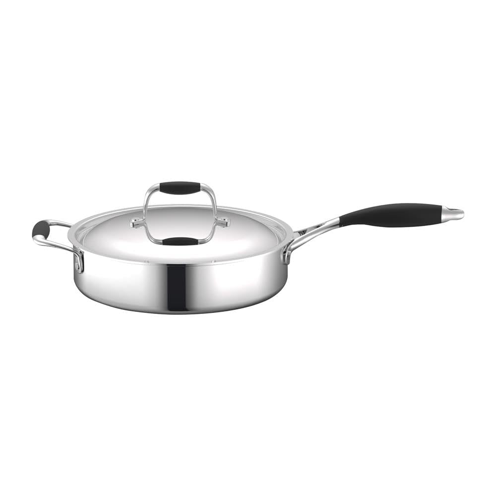 Sauteuse de cuisine avec couvercle en inox 3,4 qt récipient sain sans PFOA NCSSS12