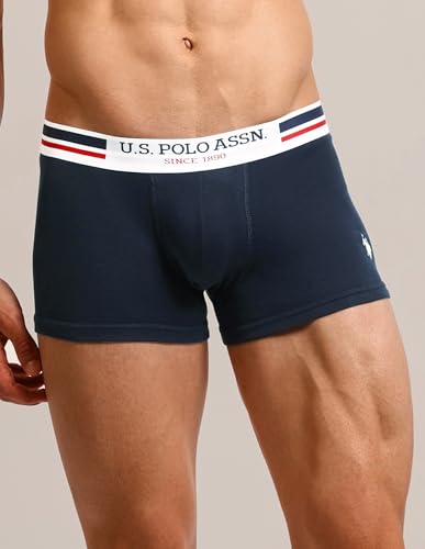 Image of U.S. Polo ASSN. Mens I641 Anti Microbial Essential Boxer Underwear Brief -Pack of 5