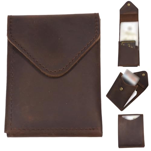 ZTELLHIM Leather Cash Wallet for Men - Slim Card Holder - Handmade Minimalist Front Pocket Wallet-...