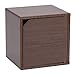 Movian, Amario de madera / ahorro de espacio / estante de madera / unidad de almacenamiento / casillero, Combinación apilable y flexible, Oficina, Casa - QR Box with Door - QR-34D - Castaño