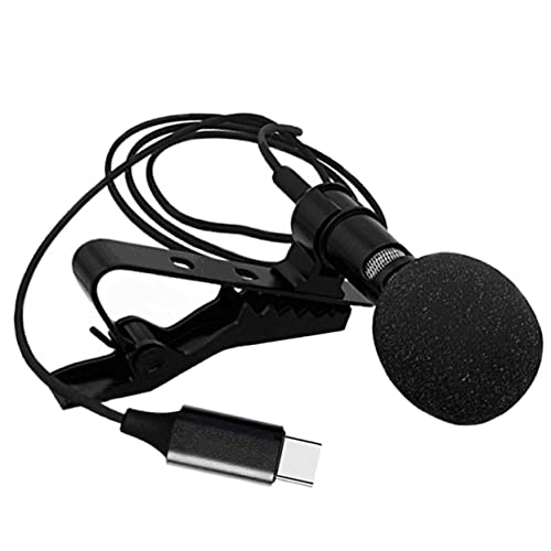 ERINGOGO -c Mini Microphone for Phone Lavalier Lapel Mic Condenser Recording Mic for Vlog Karaoke
