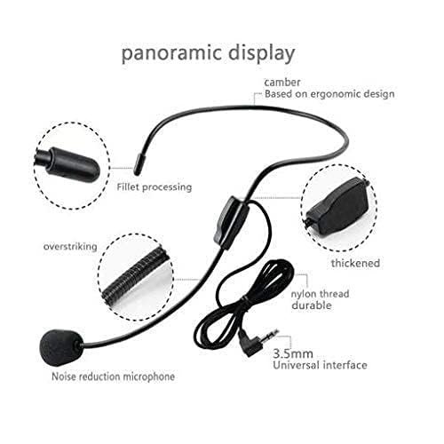 Image of Drumstone (𝟏𝟓 𝐘𝐞𝐚𝐫𝐬 𝐖𝐚𝐫𝐫𝐚𝐧𝐭𝐲 Wired Headband Microphone with Noise Cancellation | Crystal Clear Voice Mic with Comfortable Neck Design for Lecturing, Gaming, Recording & Live