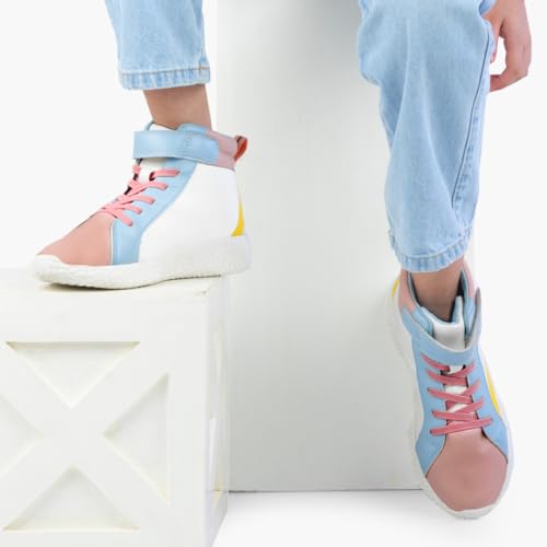 Image of KazarMax Hopits Kids Boys and Girls Ankle Length | High Top | Slip-on Sneakers Shoes | Lightweight | Outdoor Shoes Collection