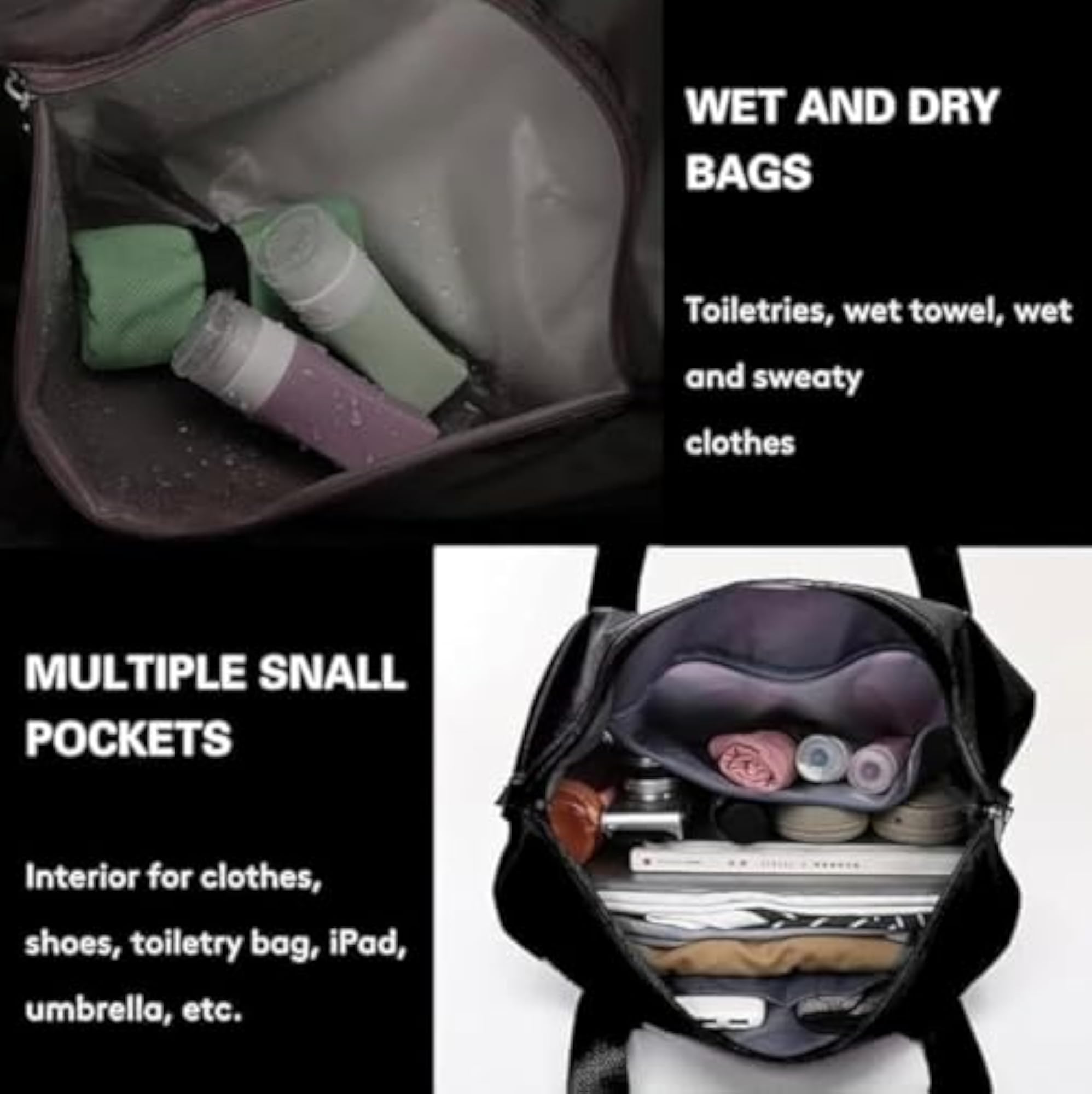 Large Capacity Foldable Travel Tote Bag