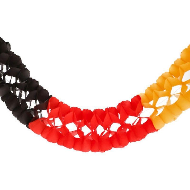 5x Großraumgirlande, Papier Ø 24 cm · 10 m "Deutschland" schwer entflammbar